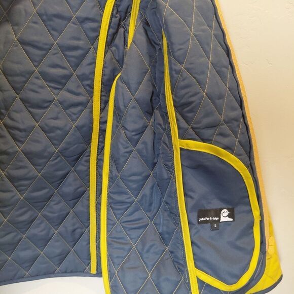 John Partridge Quilted Jacket Mustard Yellow Size Small Zips NWOT - Picture 6 of 8